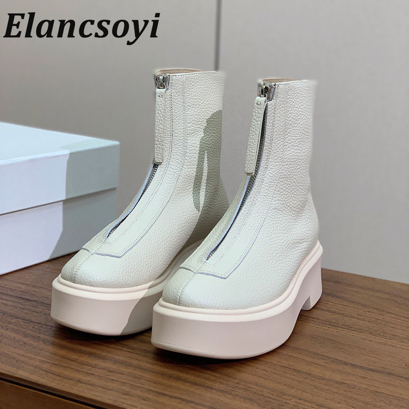 Leatherwork Designs - 2026 Herbst/Winter Neue Damen-Stiefeletten mit Rundem