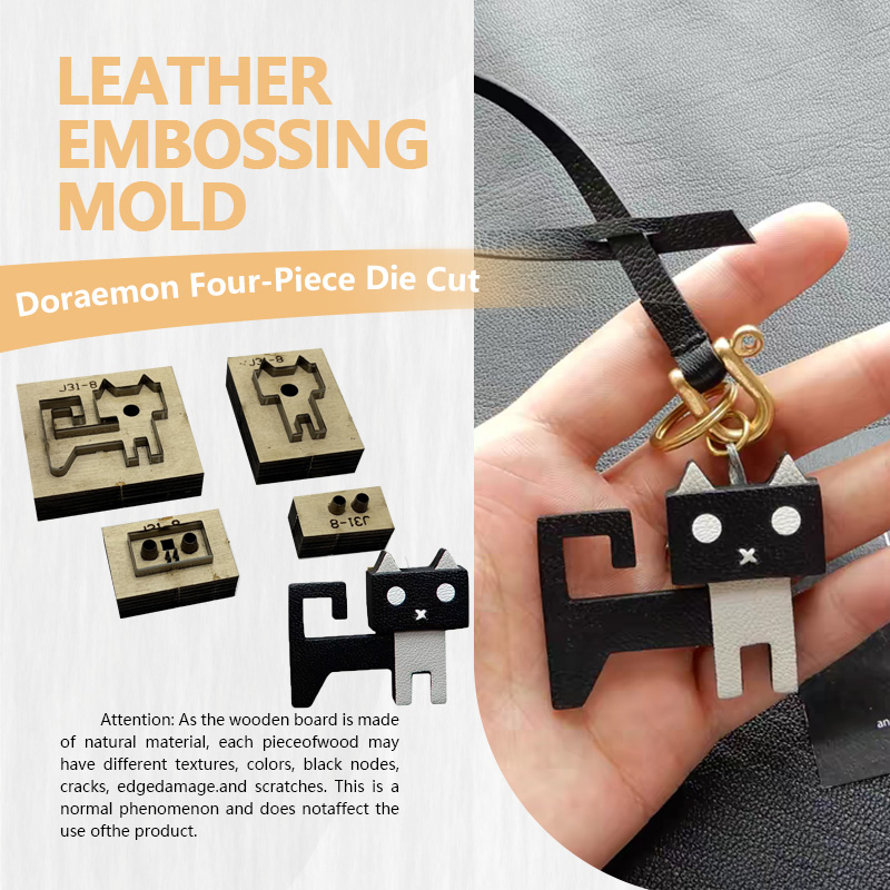 Leatherwork Machine - Machine Cat Vierteiliges Set Leder-Stanzformen Einfache