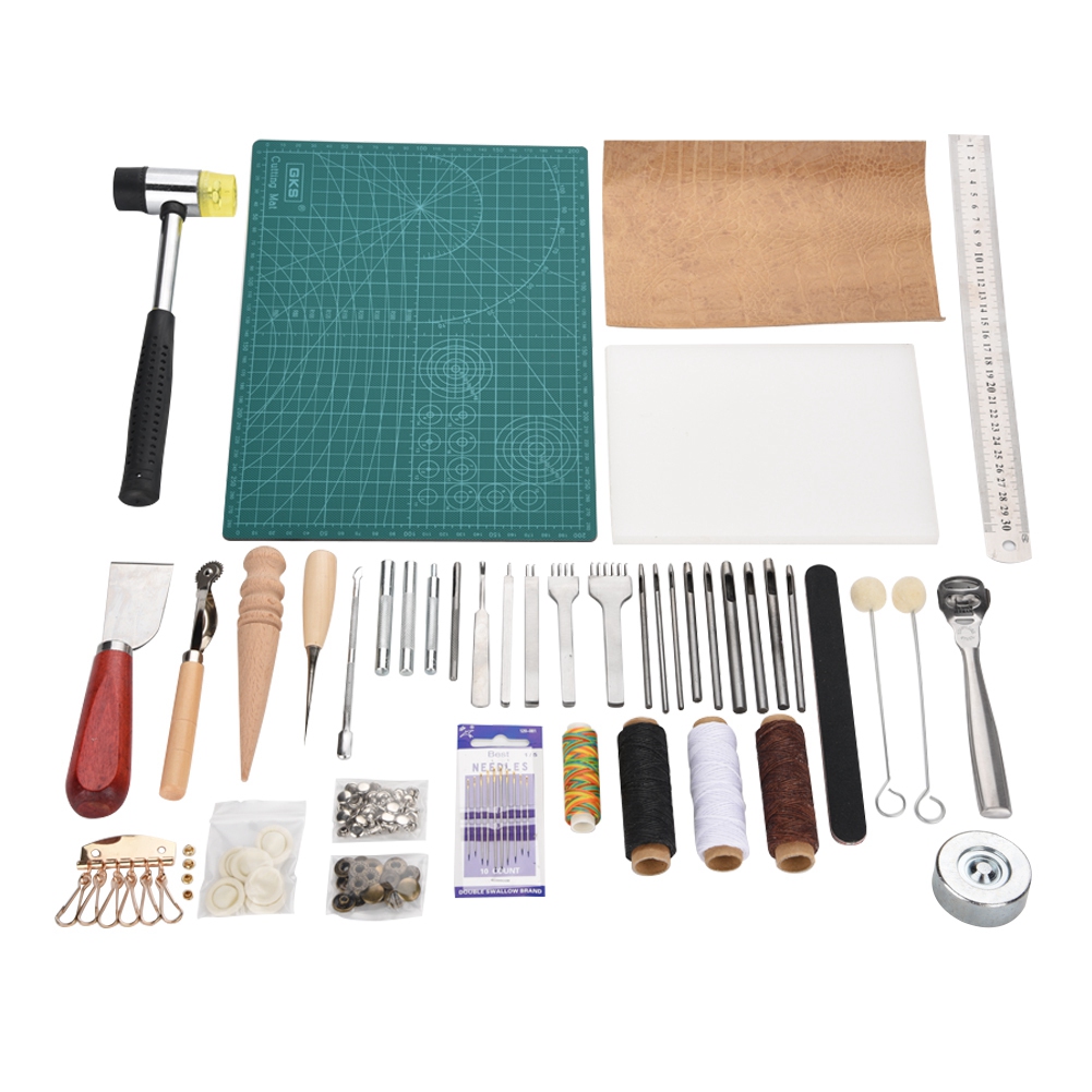 Groover Stitching Tool - 42-teiliges Lederhandwerkszeug-Set, Lederwerkzeug-Set, Stanzwerkzeug-Set, Nähwerkzeug-Set, Näh-