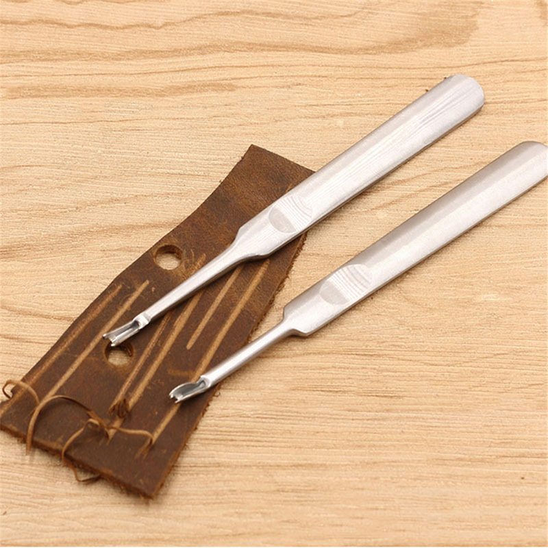 Groover Stitching Tool - (.) 2-teiliges Lederbearbeitungs-Werkzeugset mit U+V-förmigem Nutenformer